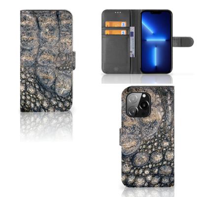 iPhone 13 Pro | Telefoonhoesje | Met pasjeshouder | Krokodillenprint