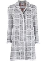 Thom Browne manteau en tweed - Gris - thumbnail