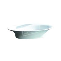 Steel & Brass Oval (69x45x15 cm) Ovaal Composiet Opbouw Wit - thumbnail
