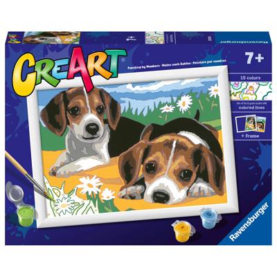 Ravensburger CreArt Schilderen op nummer beagle puppies