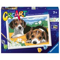 Ravensburger CreArt Schilderen op nummer beagle puppies