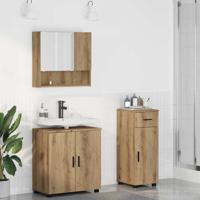 Badkamermeubelset 3 pcs artisanaal eikenkleurig 61 x 35 x 64 cm