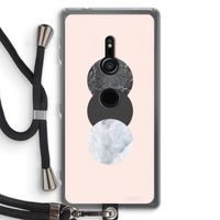 Marmeren cirkels: Sony Xperia XZ2 Transparant Hoesje met koord