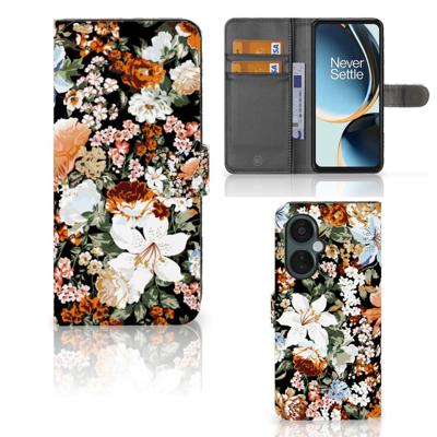 Hoesje voor OnePlus Nord CE 3 Lite Dark Flowers Hoesje voor OnePlus Nord CE 3 Lite Dark Flowers