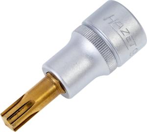 HAZET Dopsleutelbit 991-9 · 1/2 inch (12,5 mm) vierkant hol · Binnenspieprofiel Ribe-CV · SW M9