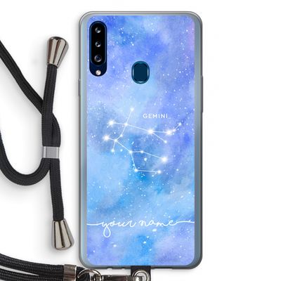 Sterrenbeeld - Licht: Samsung Galaxy A20s Transparant Hoesje met koord