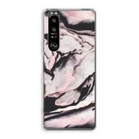 Roze stroom: Sony Xperia 1 III Transparant Hoesje