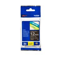 Brother Gloss Laminated Labelling Tape - 12mm, White/Black labelprinter-tape TZ