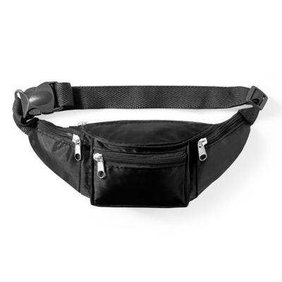 Heuptasje - zwart - polyester - 29 x 10 x 6 cm - festival - sport - reizen