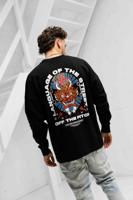 Off The Pitch Dragon Oversized Longsleeve Sweater Heren Zwart - Maat S - Kleur: Zwart | Soccerfanshop