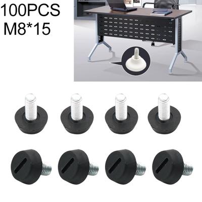 100 STKS verstelbare voetpad meubilair schroef ondersteuning stub M8x15