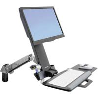 Ergotron StyleView Sit-Stand Combo Arm Monitor-wandbeugel 1-voudig 25,4 cm (10) - 61 cm (24) Zwart Toetsenbordhouder, Kantelbaar, Zwenkbaar, Roteerbaar