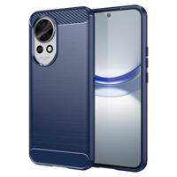 Huawei Nova 12 Geborsteld TPU Hoesje - Koolstofvezel - Blauw