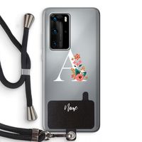 Pink Bouquet: Huawei P40 Pro Transparant Hoesje met koord
