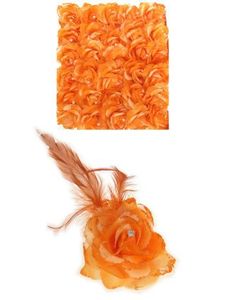 Haarbloem/Broche Roos Oranje