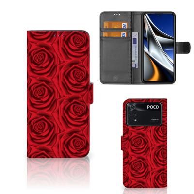 Xiaomi Poco X4 Pro 5G Hoesje Red Roses Xiaomi Poco X4 Pro 5G Hoesje Red Roses