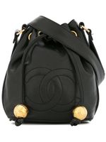 CHANEL Pre-Owned sac seau à lien de resserrage - Noir - thumbnail