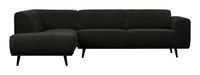 BePureHome Hoekbank 'Statement' Links, Rib, kleur Graphite