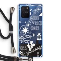 Good vibes: Samsung Galaxy Note 10 Lite Transparant Hoesje met koord