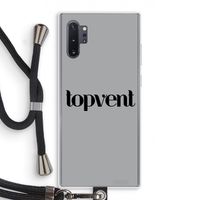 Topvent Grijs Zwart: Samsung Galaxy Note 10 Plus Transparant Hoesje met koord