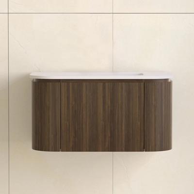 Badmeubelset Sanilux Eleganza 80 cm Zonder Kraangat Dark Walnut