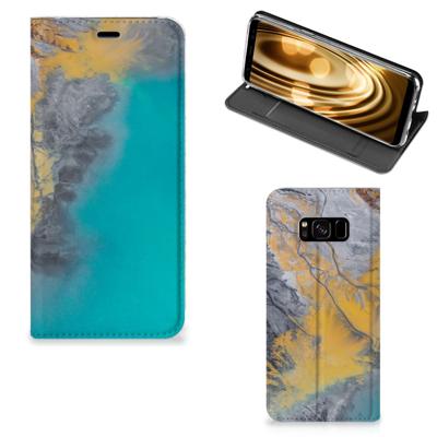 Samsung Galaxy S8 | Standcase | Marble Blue Gold