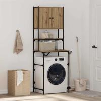 Wasmachinekast artisanaal eikenkleurig 68 x 48,5 x 194 cm