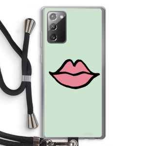 Kusje: Samsung Galaxy Note 20 / Note 20 5G Transparant Hoesje met koord