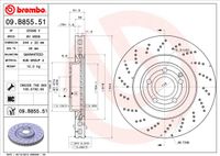 Remschijf BREMBO, Remschijftype: Geperforeerd / Geventileerd, u.a. für Mercedes-Benz