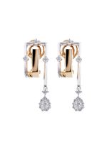 Yeprem boucles d'oreilles Electrified en or rose 18ct pavé de diamants