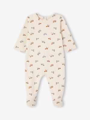 Babyslaappakje met autoprint ecru