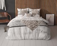 Sleeptime Home is heart Wit 200 x 200/220 cm