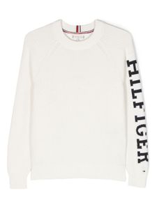 Tommy Hilfiger Junior pull à logo - Blanc