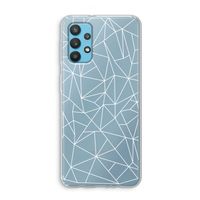 Geometrische lijnen wit: Samsung Galaxy A32 4G Transparant Hoesje