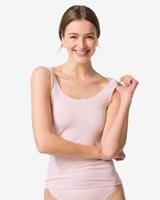 HEMA Dameshemd naadloos micro brede schouderbandjes lichtroze (lichtroze)