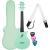 Cascha HH 2287 carbon fiber concert ukelele set mintgroen