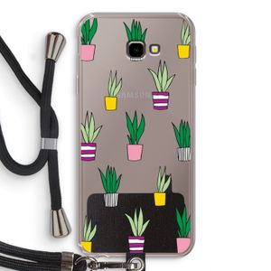 Sanseveria: Samsung Galaxy J4 Plus Transparant Hoesje met koord