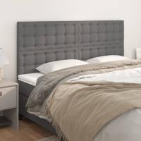 Hoofdborden 4 st 80x5x78/88 cm kunstleer grijs