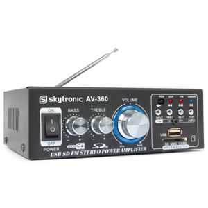 SkyTronic AV-360 stereo versterker met mp3 speler en afstandsbediening