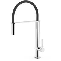 Keukenkraan Tres Top | Opbouw | 360° Draaibaar | Uitrekbare sproeier | Mengkraan | 1-hendel | Rond | Chroom