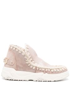Mou bottines à détails de coutures - Tons neutres