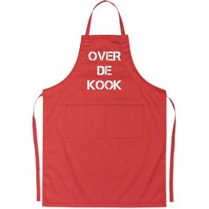 Benza Schort Over de kook - Grappige/Leuke/Mooie/Luxe Keukenschort - Rood