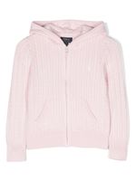 Ralph Lauren Kids cardigan en maille torsadée - Rose