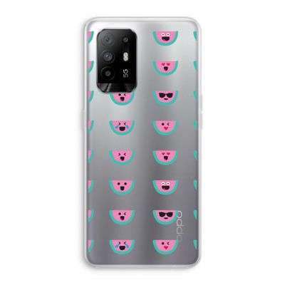 Smiley watermeloenprint: Oppo A95 5G Transparant Hoesje