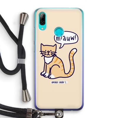 Miauw: Huawei P Smart (2019) Transparant Hoesje met koord