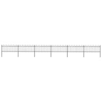 Tuinhek met ronde bovenkant 10,2x0,8 m staal zwart