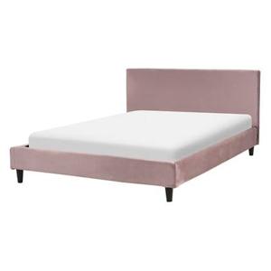 Beliani - FITOU - Tweepersoonsbed - Roze - 140 x 200 cm - Fluweel