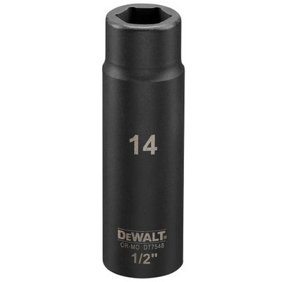 DeWalt Accessoires Impact dop 14mm 1/2" (Lang - 78mm) - DT7548-QZ