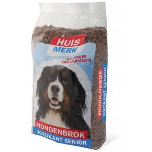 Huismerk Hondenbrok Krokant Senior hondenvoer 10 kg