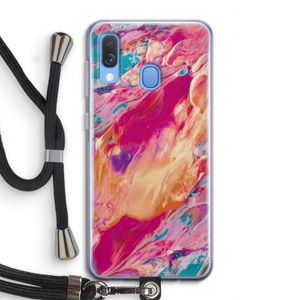 Pastel Echoes: Samsung Galaxy A40 Transparant Hoesje met koord